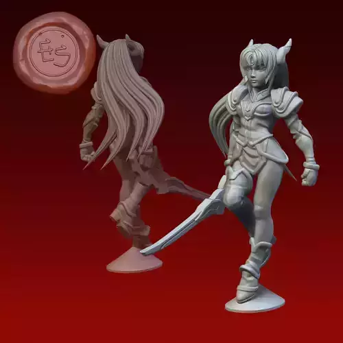 Rose - Legend of Dragoon - 32mm 3d Print Miniature