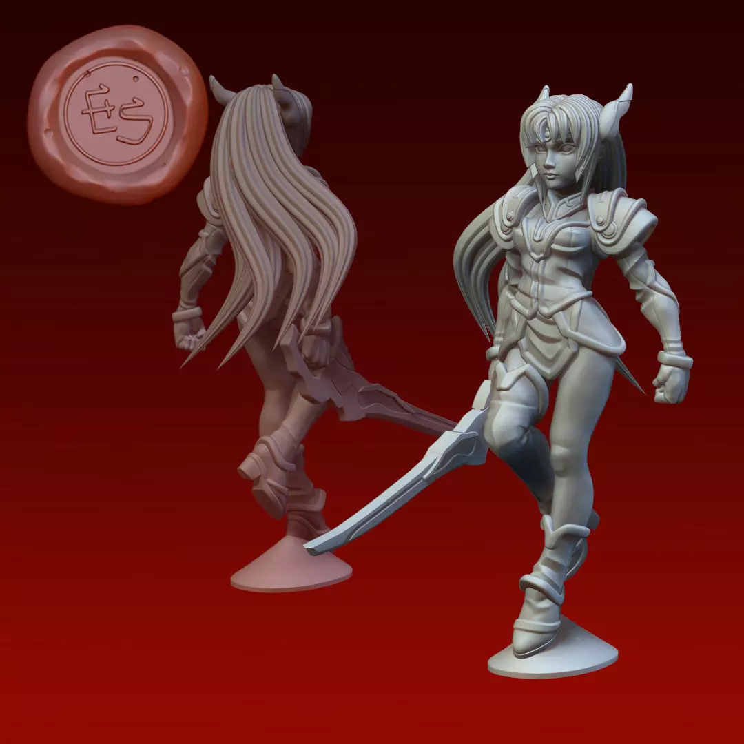 Rose - Legend of Dragoon - 32mm 3d Print Miniature 3D print model_0