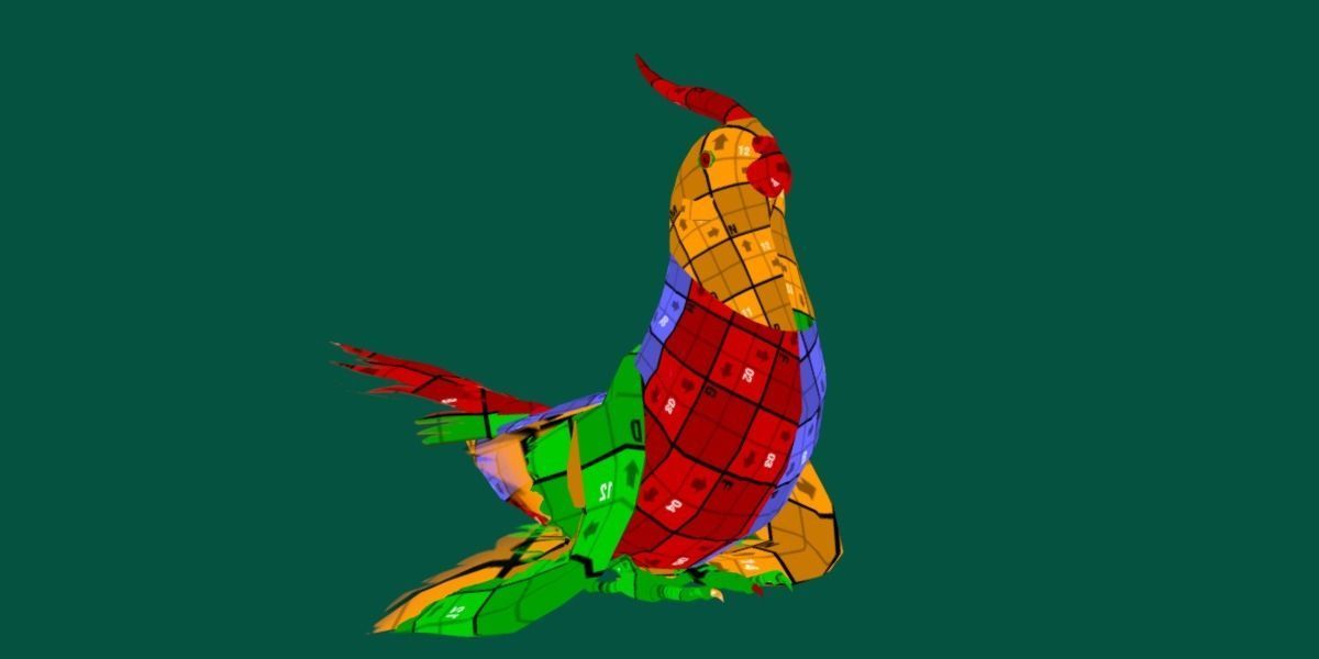 Cockatiel Parrot Bird 3D model_13