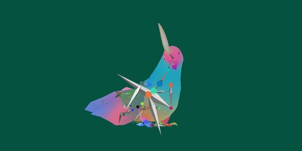 Cockatiel Parrot Bird 3D model_16