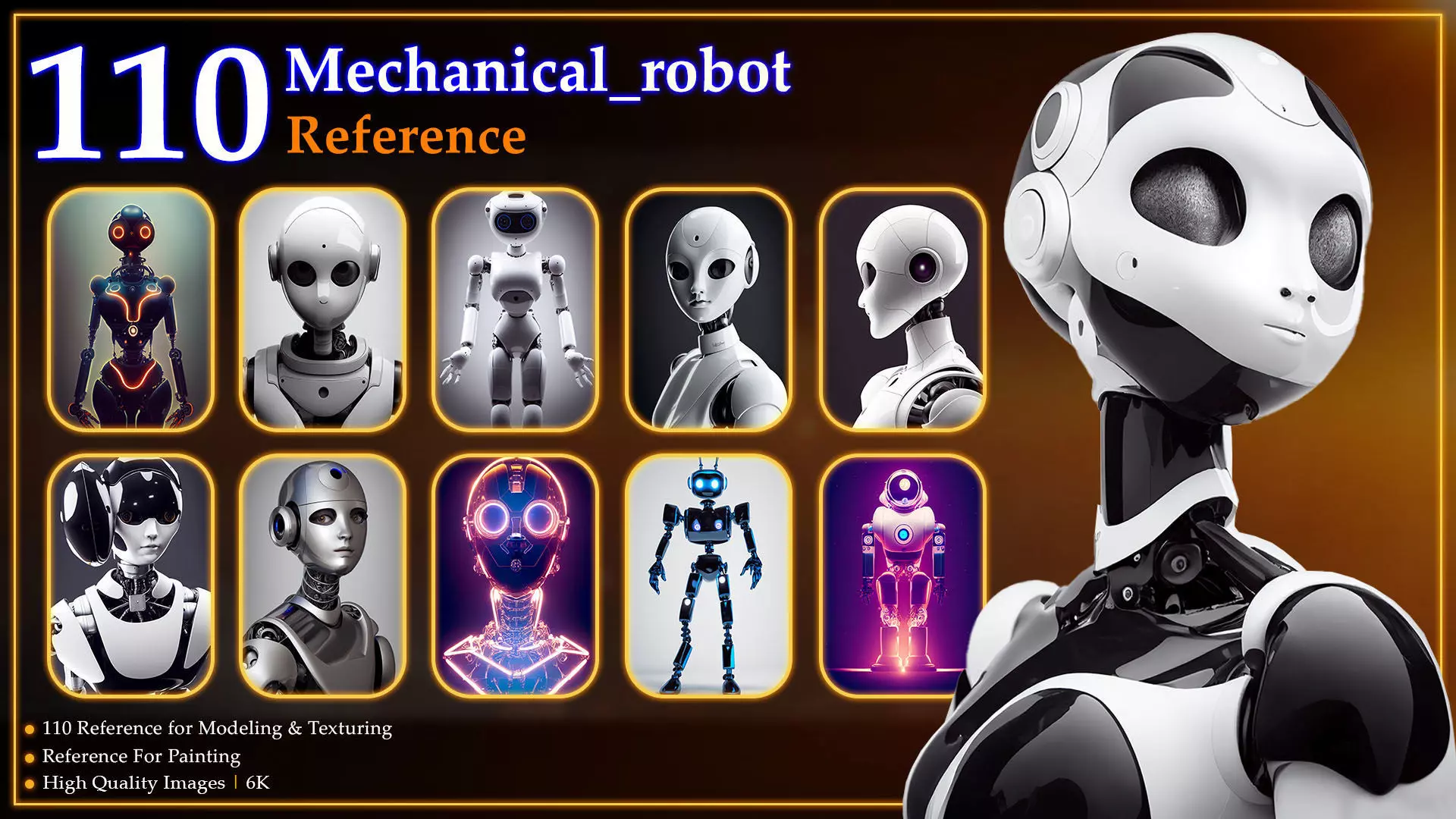 110 Mechanical Robots - resource images 3D model_0