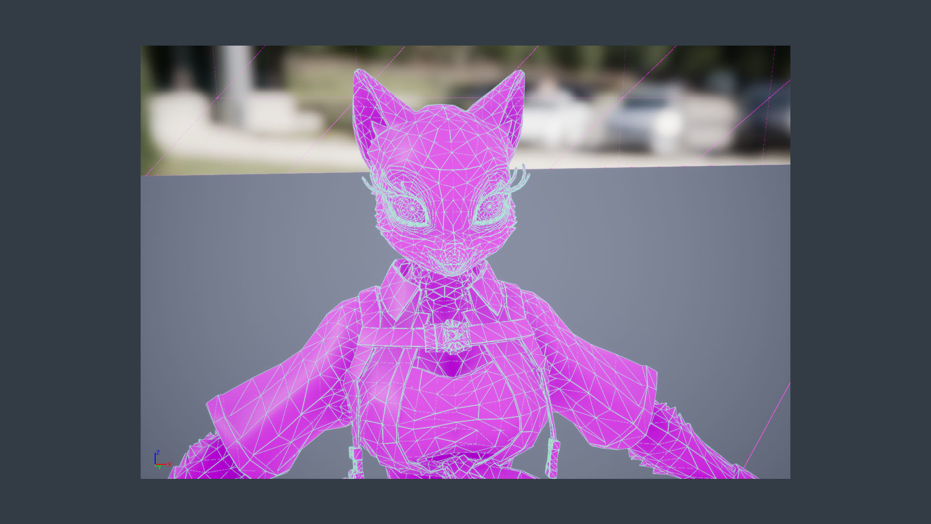 Cat girl Low-poly 3D model_26