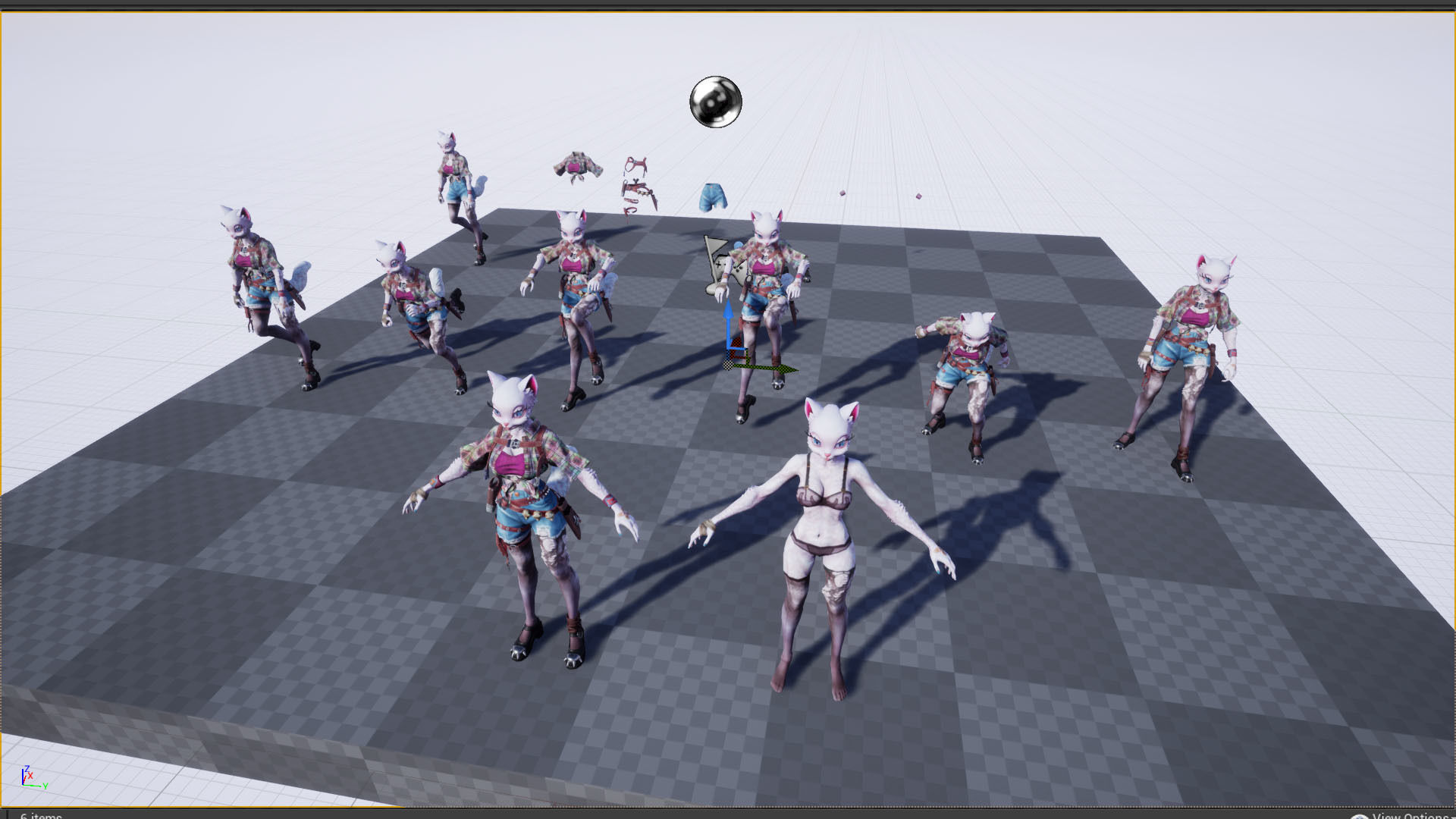 Cat girl Low-poly 3D model_14