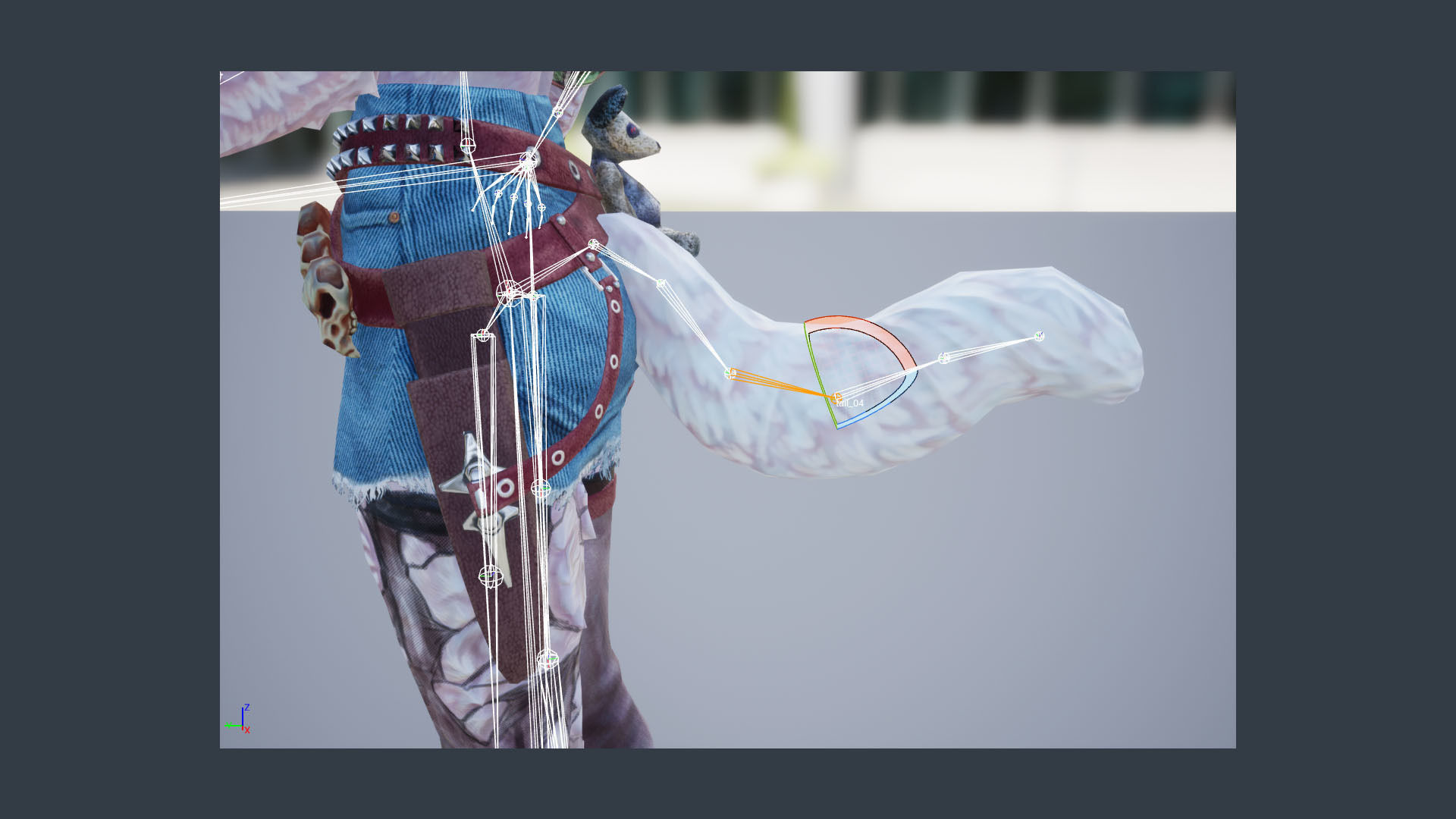 Cat girl Low-poly 3D model_24