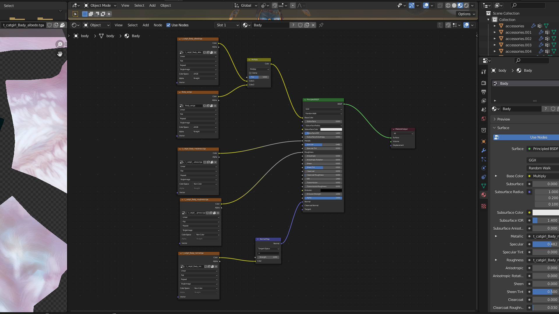 Cat girl Low-poly 3D model_10