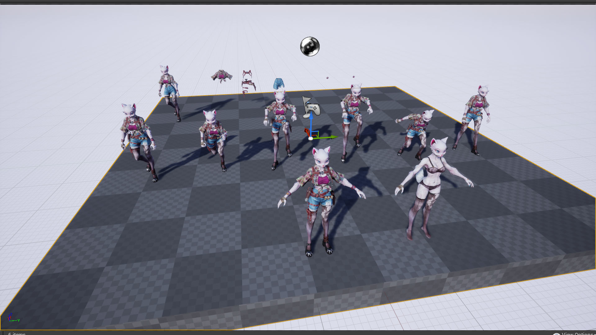 Cat girl Low-poly 3D model_15