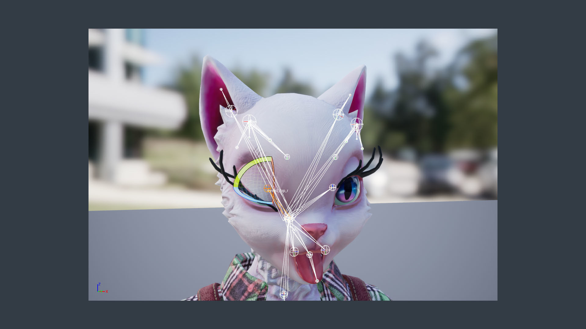 Cat girl Low-poly 3D model_25
