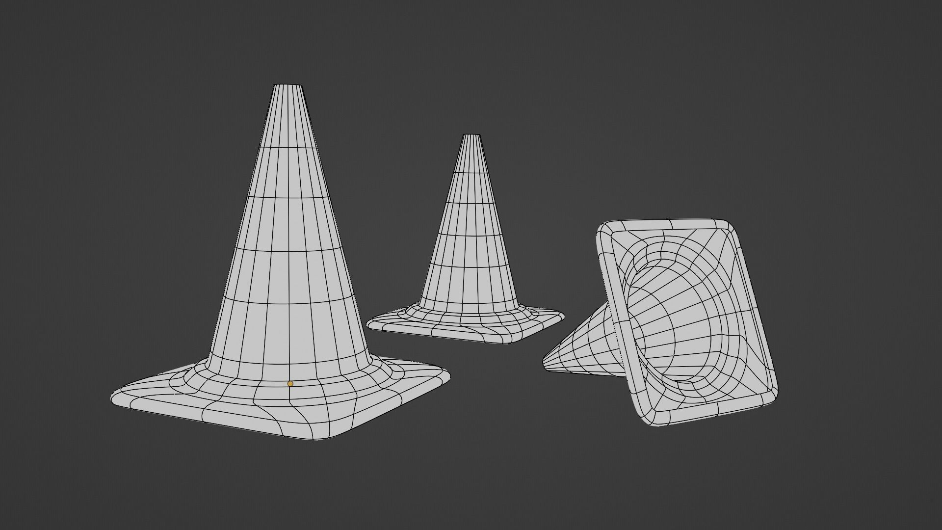 Treffic cone 3D Madel Low-poly 3D model_2