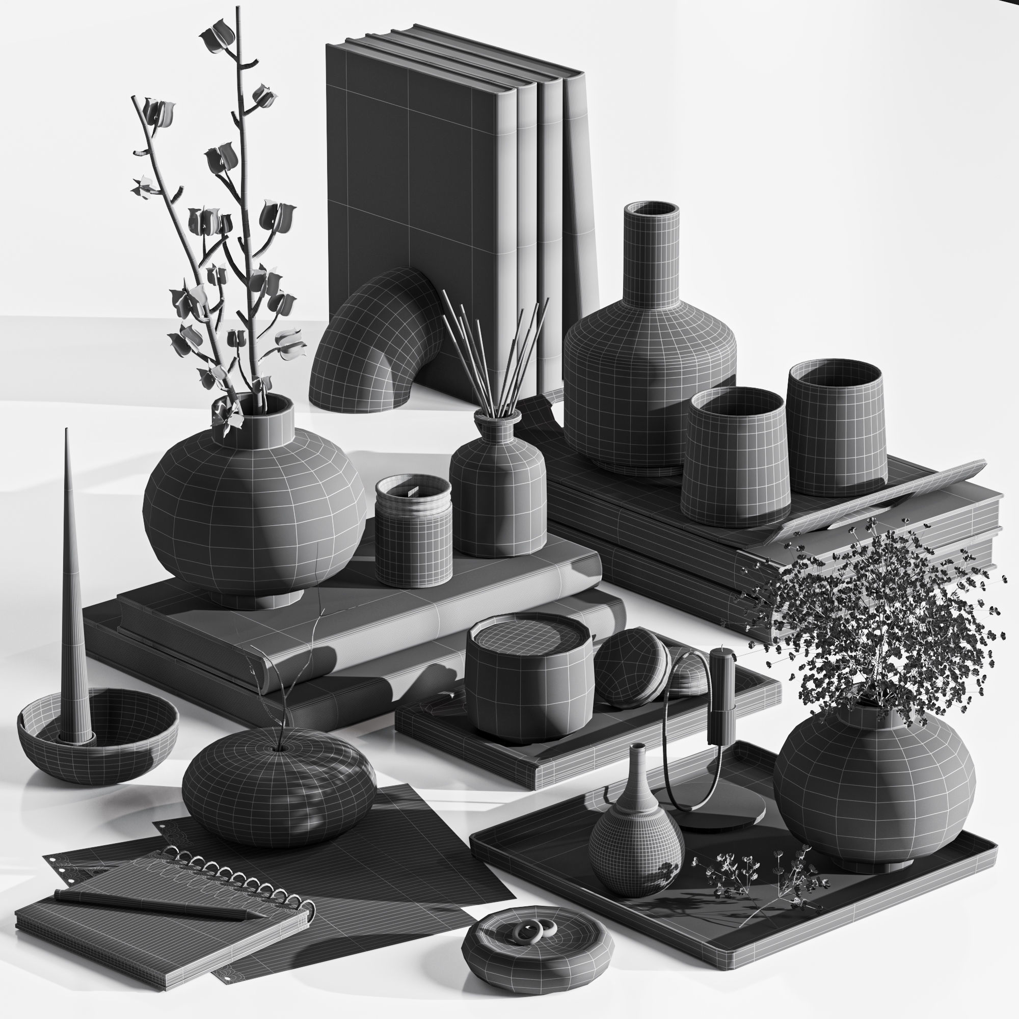 Decorative Set37 3D model_7