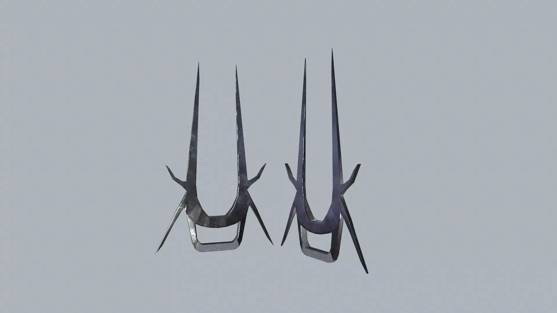 Bladed fists Low-poly 3D model_0