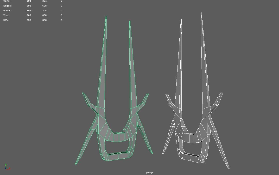 Bladed fists Low-poly 3D model_4