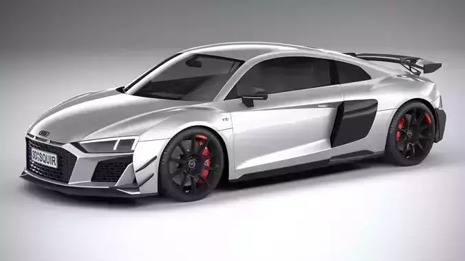 Audi R8 coupe V10 GT RWD 2023 3D model