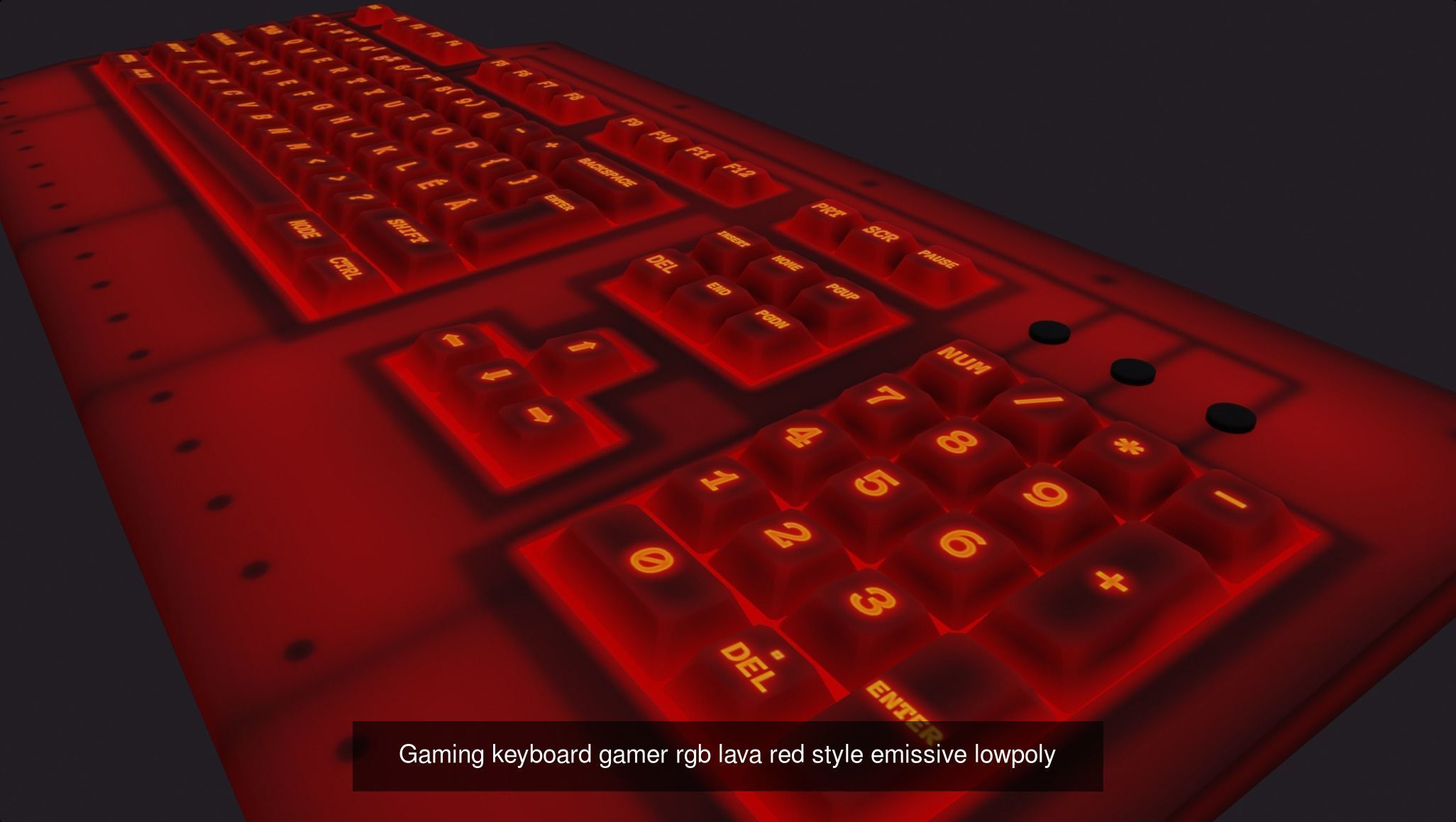 rgb Keyboard lowpoly gameready pack collection old modern _6