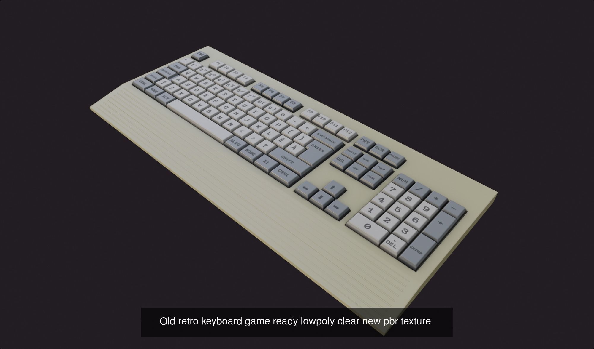 rgb Keyboard lowpoly gameready pack collection old modern _11