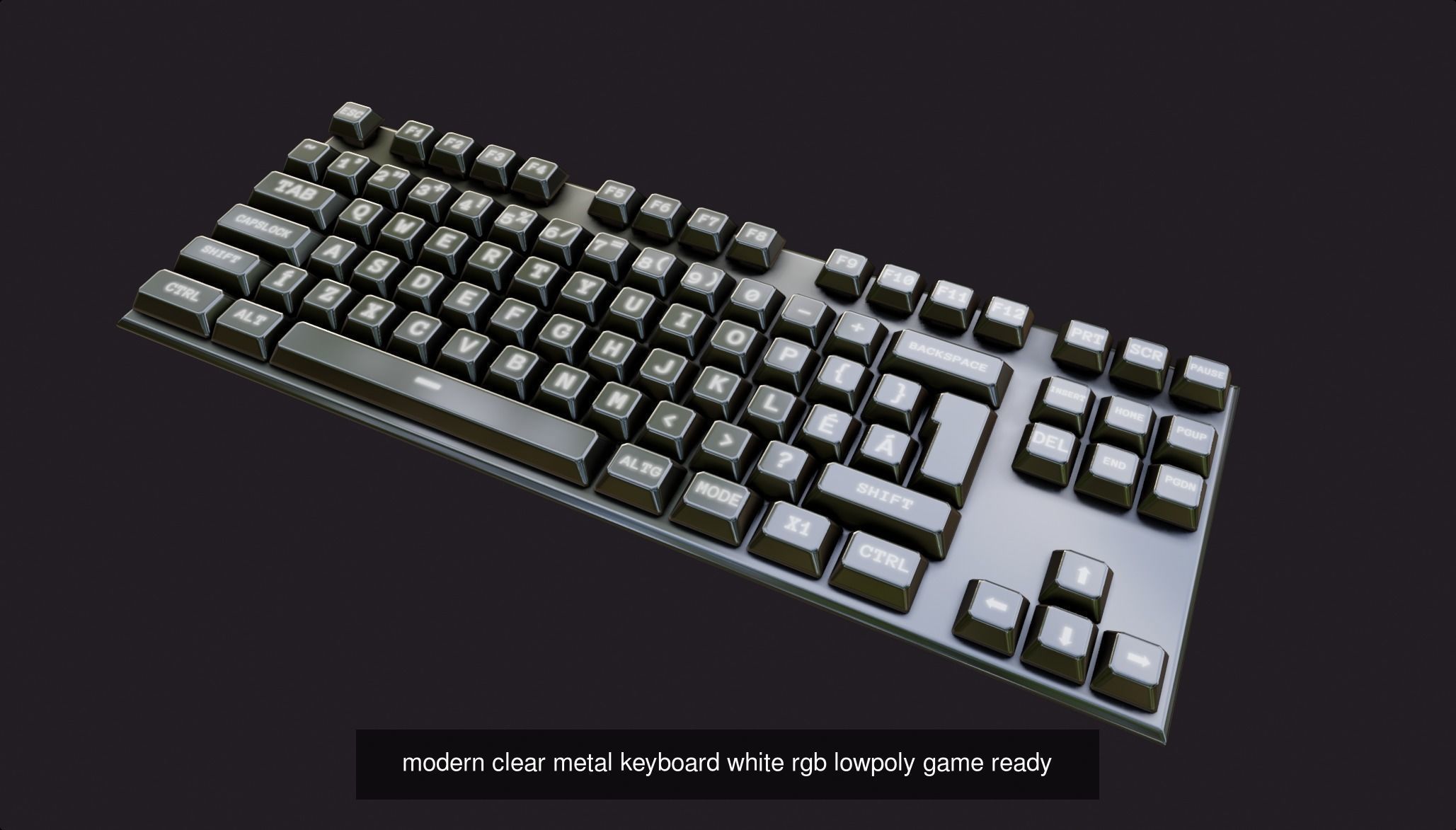 rgb Keyboard lowpoly gameready pack collection old modern _5