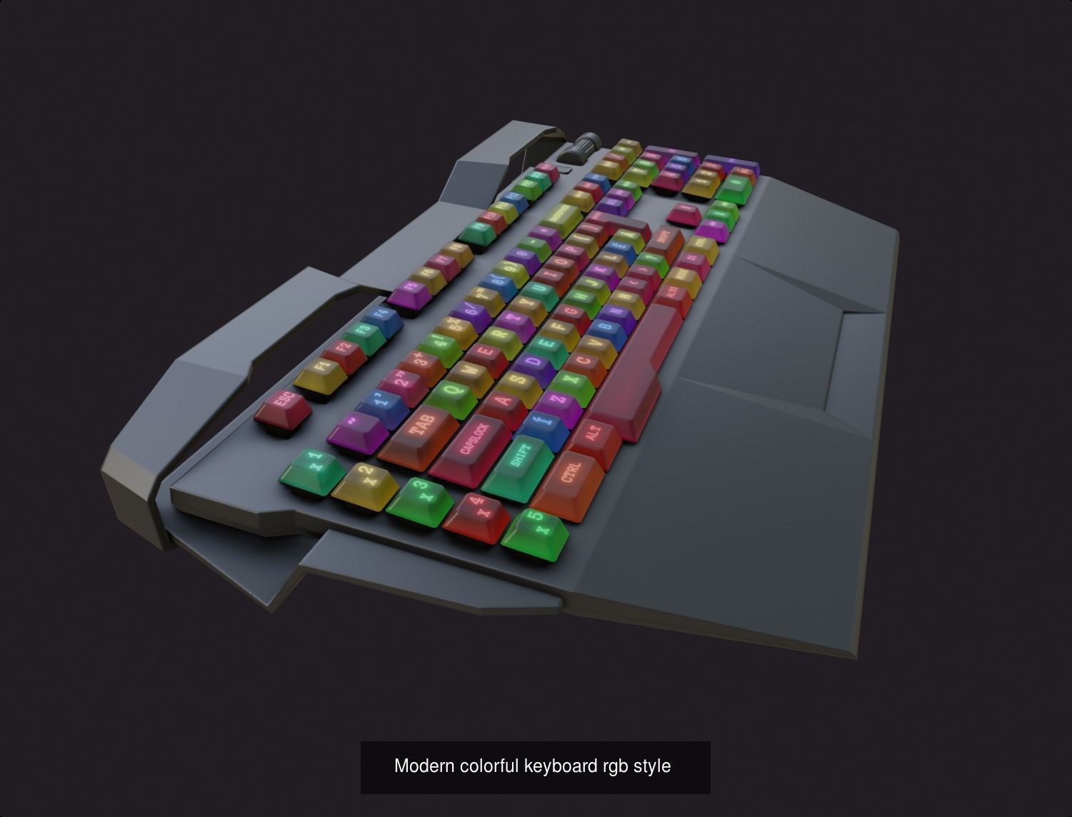 rgb Keyboard lowpoly gameready pack collection old modern _2