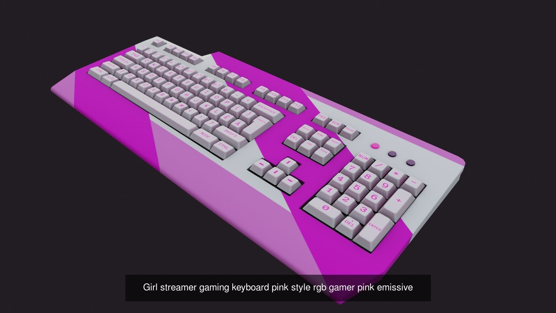 rgb Keyboard lowpoly gameready pack collection old modern _7