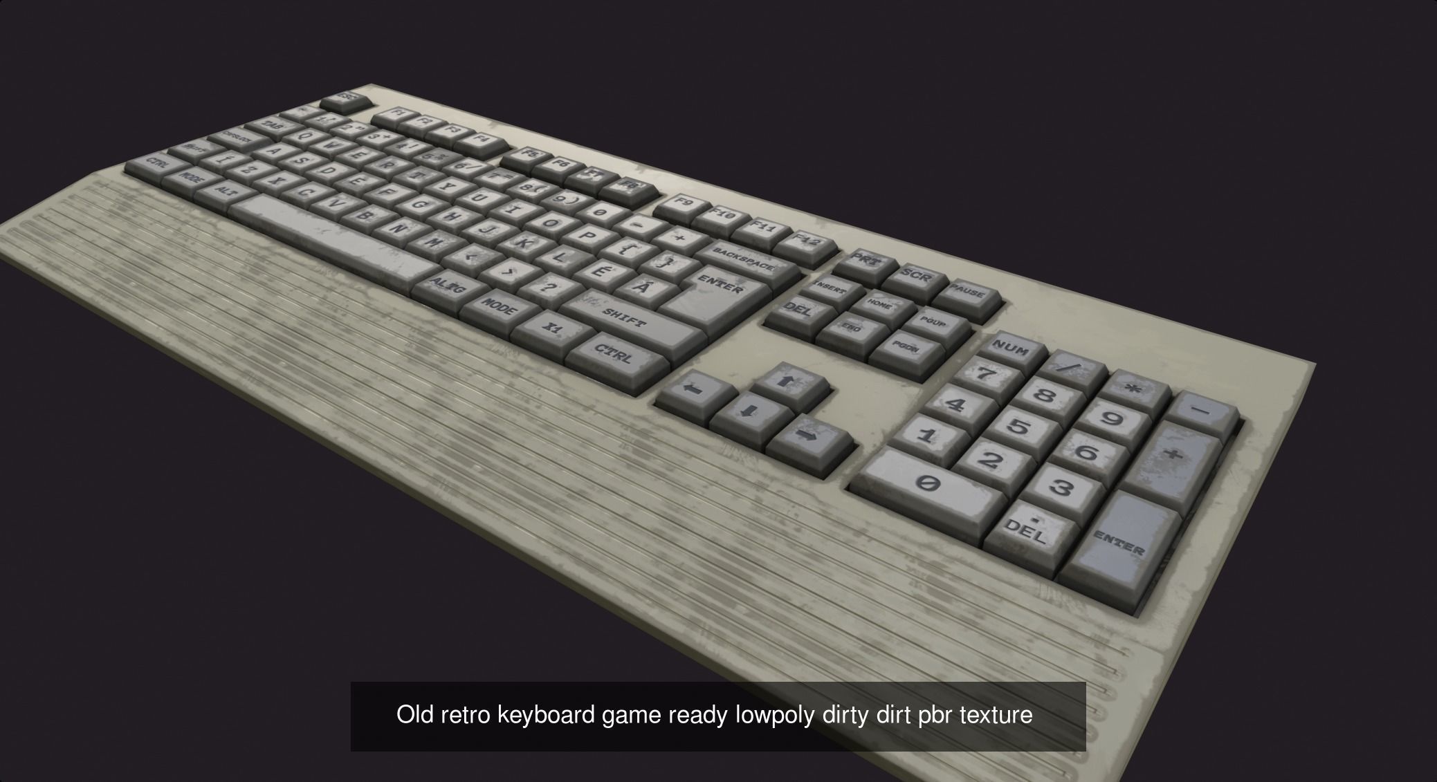 rgb Keyboard lowpoly gameready pack collection old modern _10