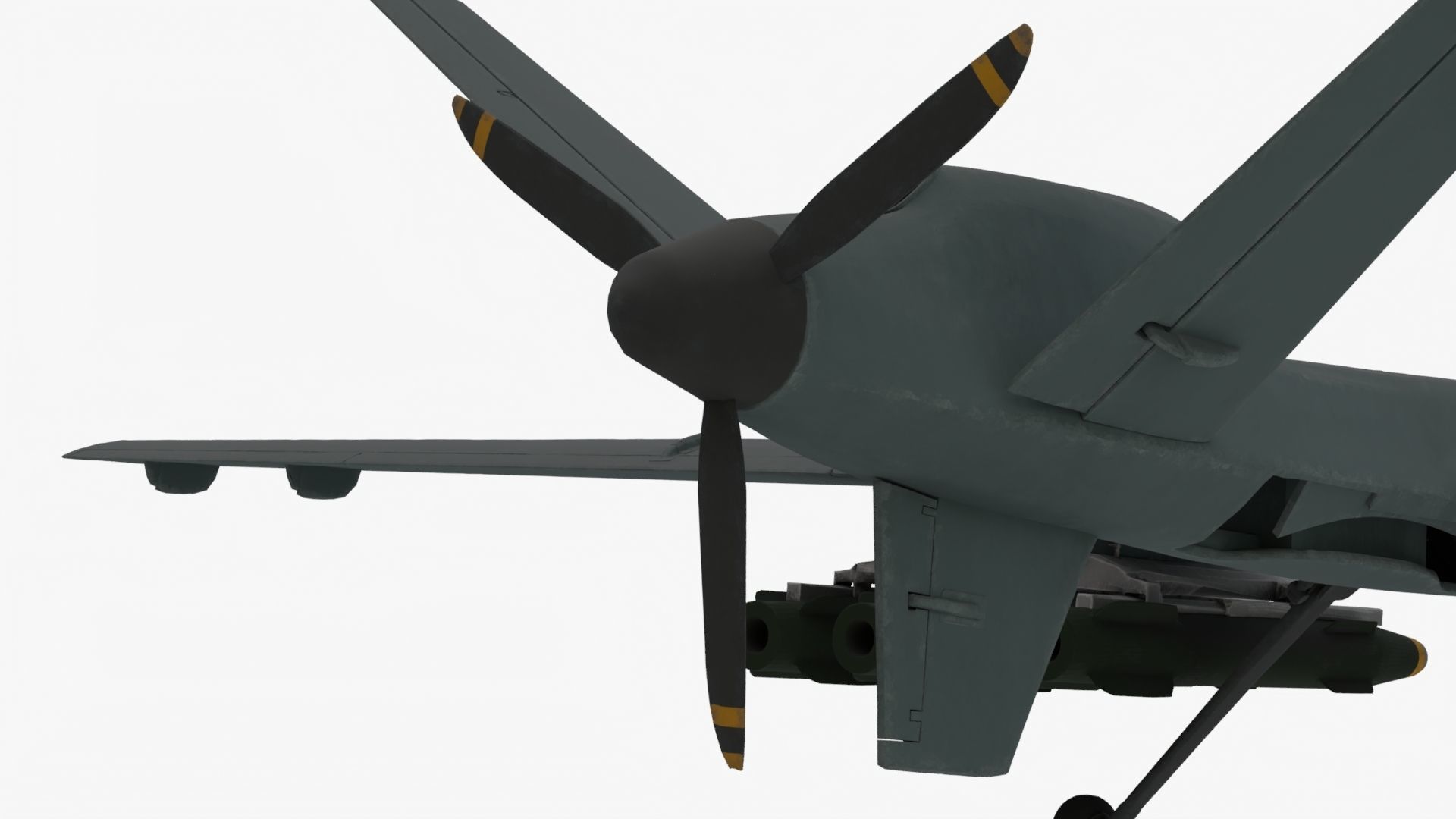 UDIM 8K Unmanned Combat Air Vehicle MQ 9 Reaper UAV 3D model_12