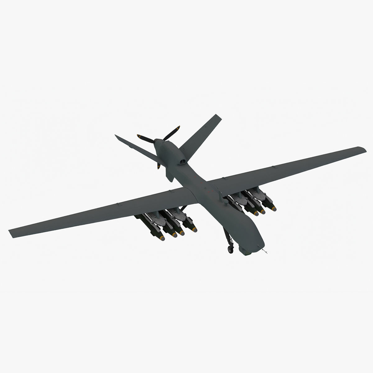 UDIM 8K Unmanned Combat Air Vehicle MQ 9 Reaper UAV 3D model_15