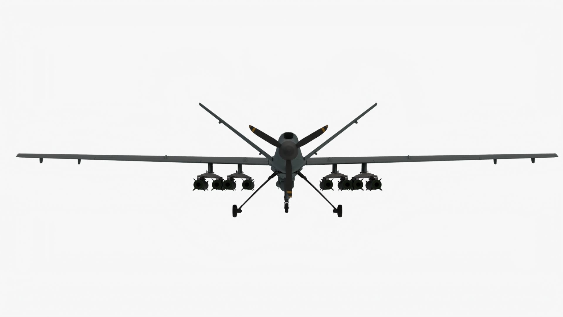 UDIM 8K Unmanned Combat Air Vehicle MQ 9 Reaper UAV 3D model_4