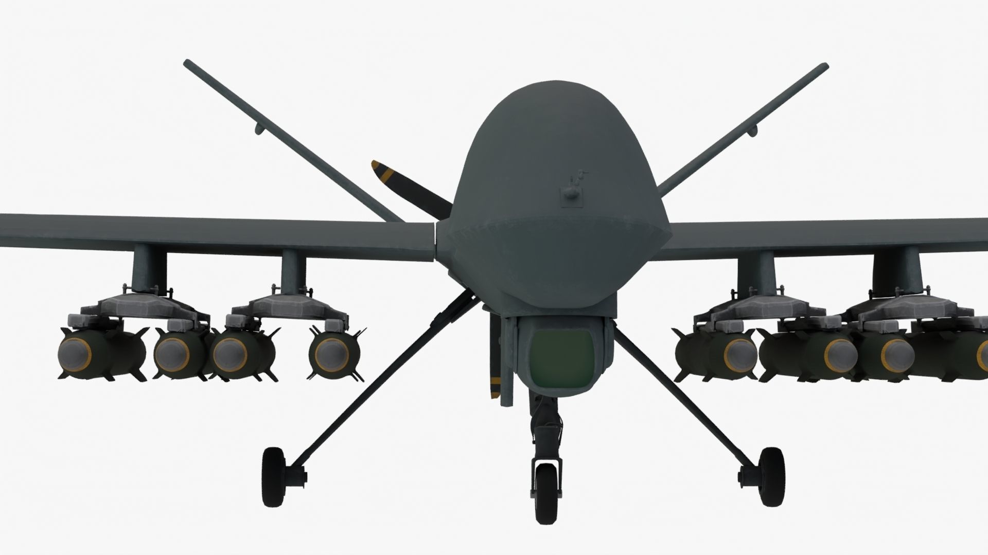 UDIM 8K Unmanned Combat Air Vehicle MQ 9 Reaper UAV 3D model_8
