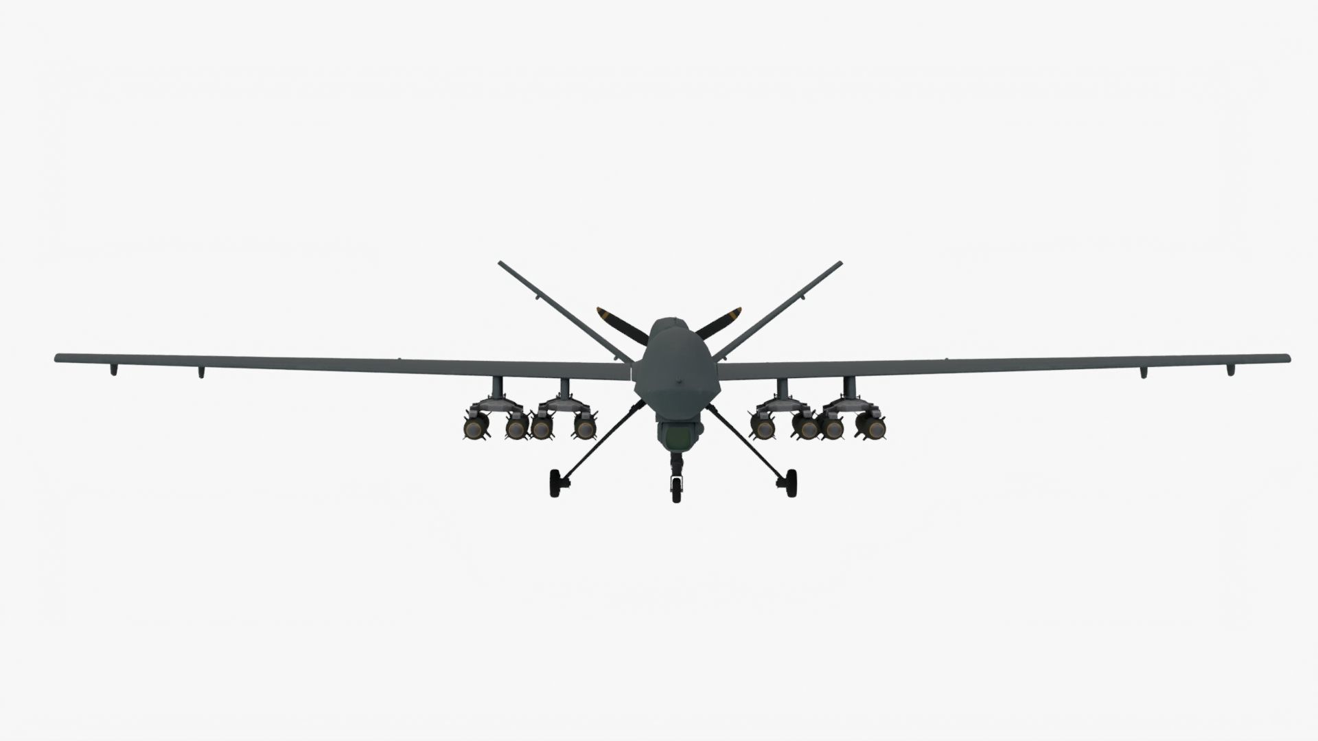 UDIM 8K Unmanned Combat Air Vehicle MQ 9 Reaper UAV 3D model_2