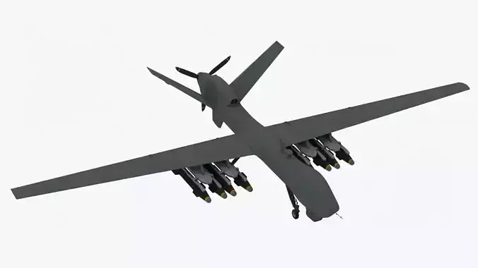 UDIM 8K Unmanned Combat Air Vehicle MQ 9 Reaper UAV 3D model