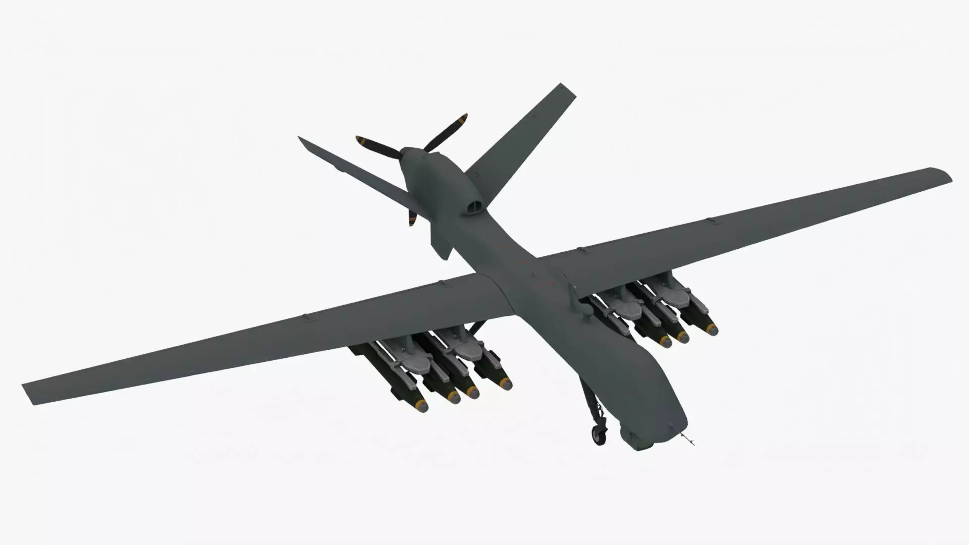 UDIM 8K Unmanned Combat Air Vehicle MQ 9 Reaper UAV 3D model_0