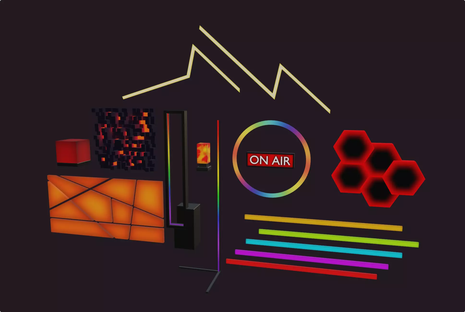 Lighting rgb decoration lamp collection pack _0