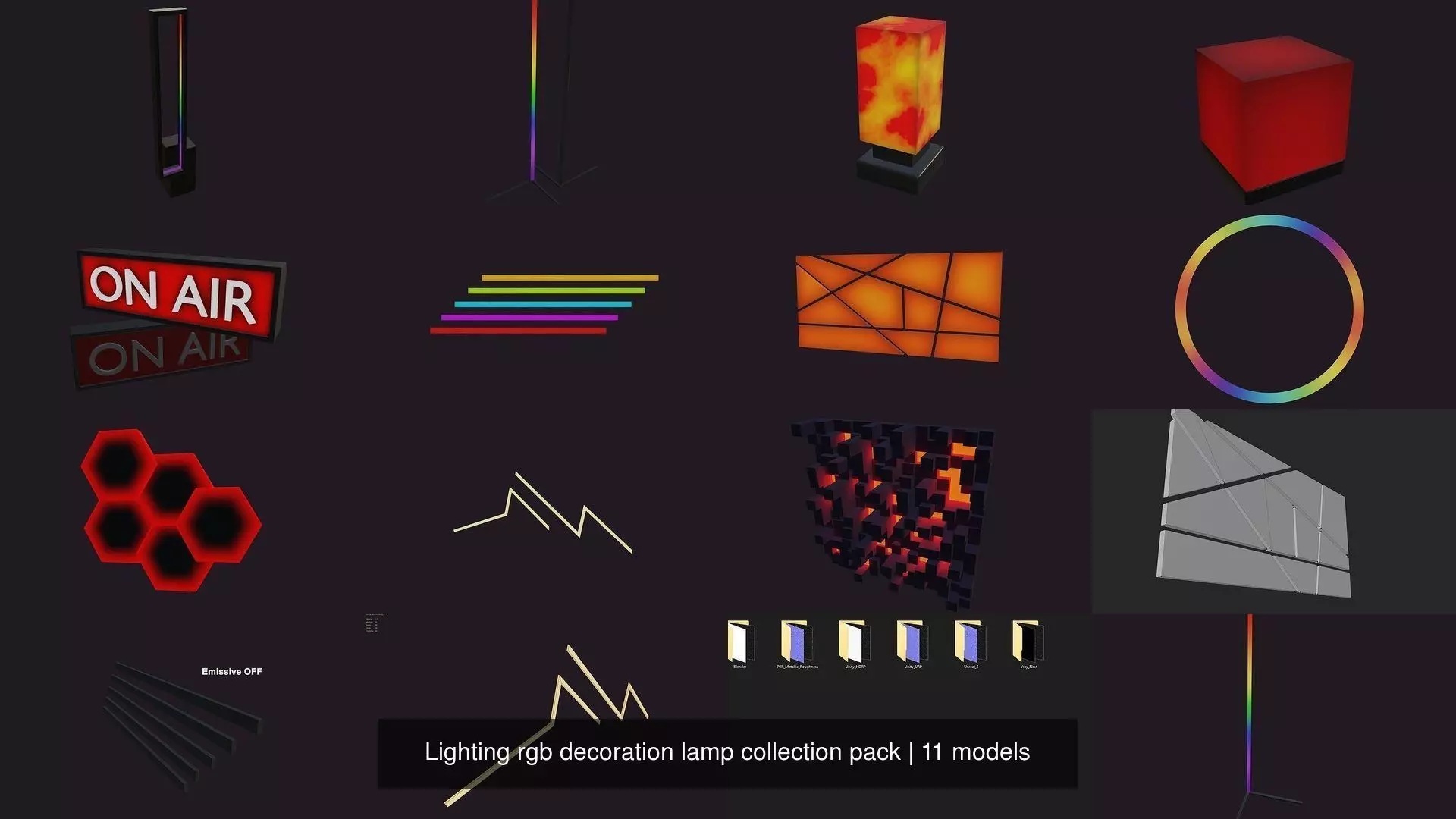 Lighting rgb decoration lamp collection pack _1