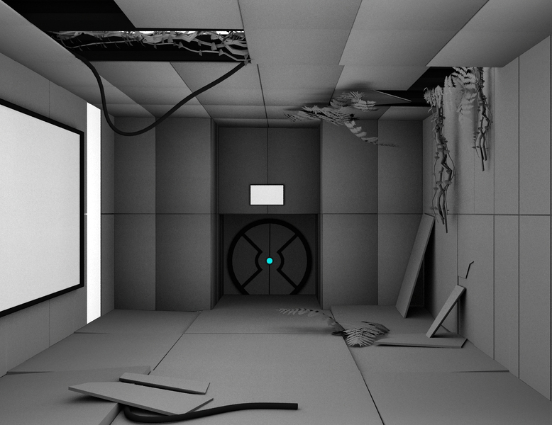 Test Chamber Entrance 3D model_1