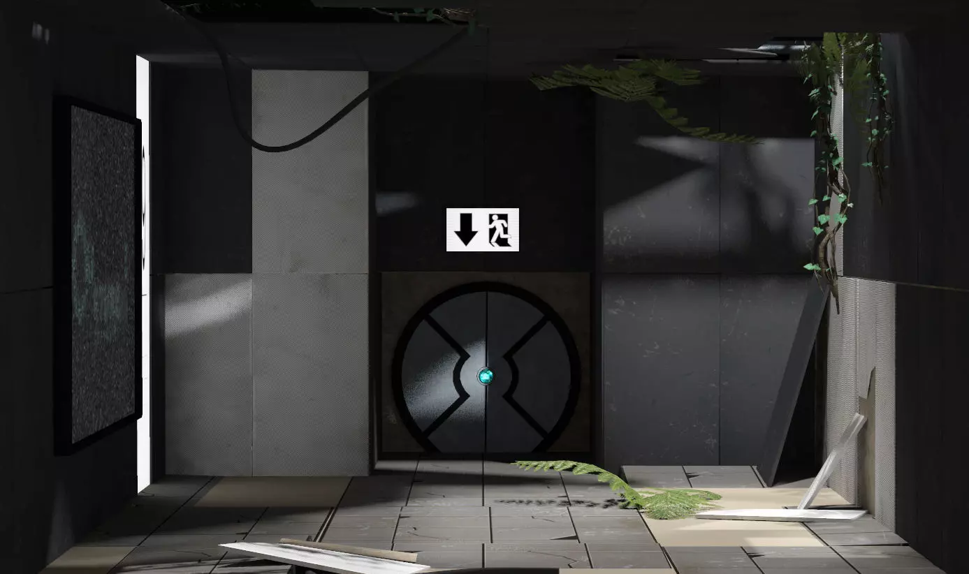 Test Chamber Entrance 3D model_0