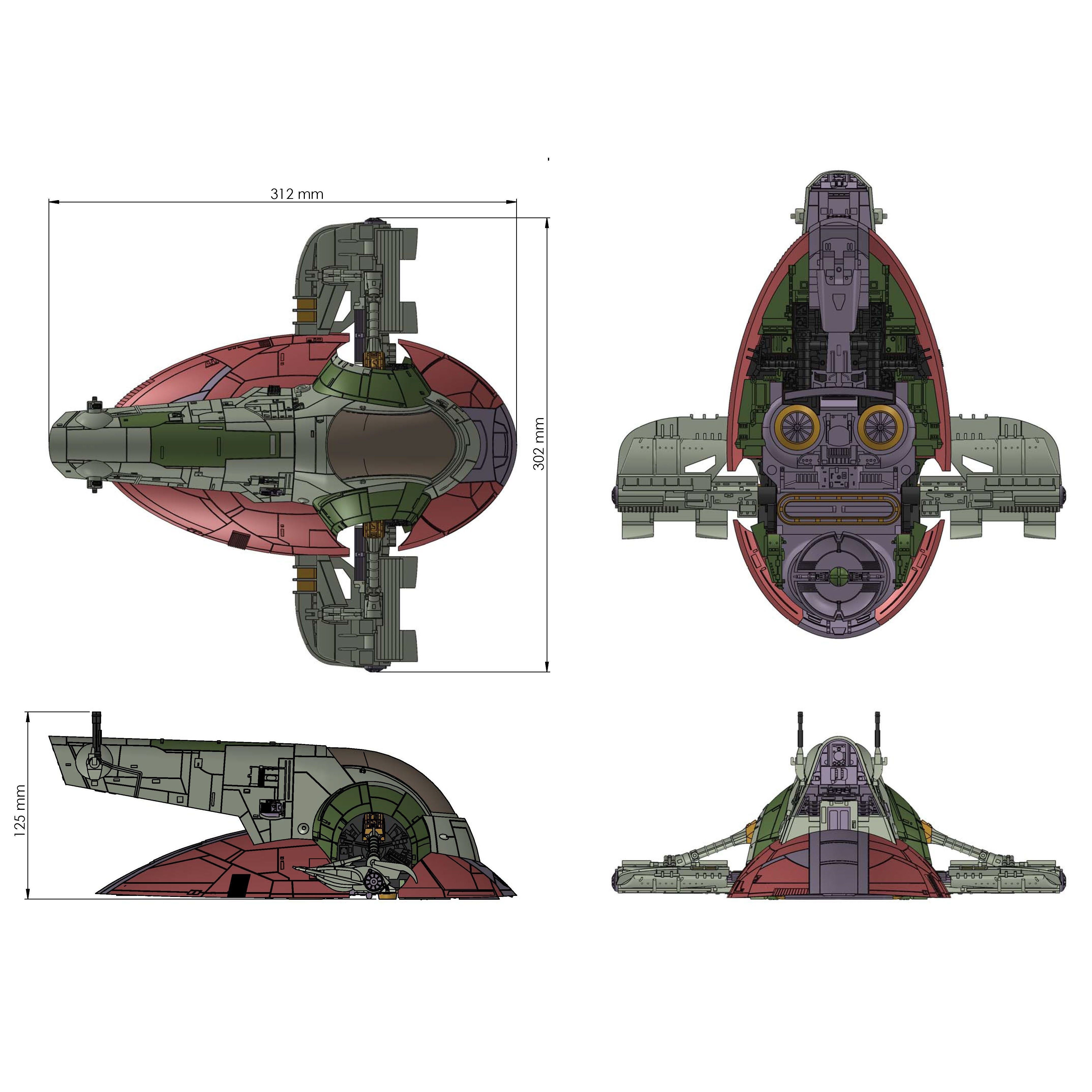 STAR WARS BOBA FETT SLAVE 1 READY TO PRINT 3D print model_4