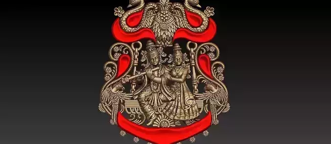 Radha Krishna Pendant