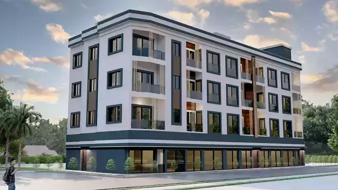 apartment 3d model in sketchup rendered by lumion 