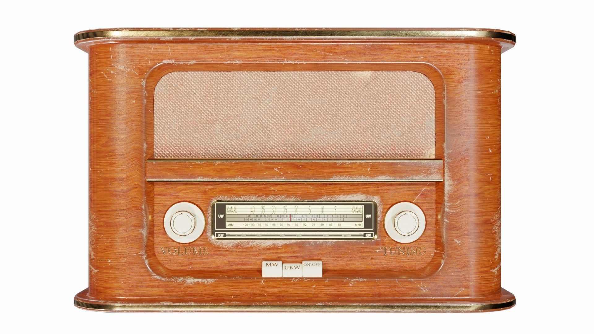 Old radio 3D model_1