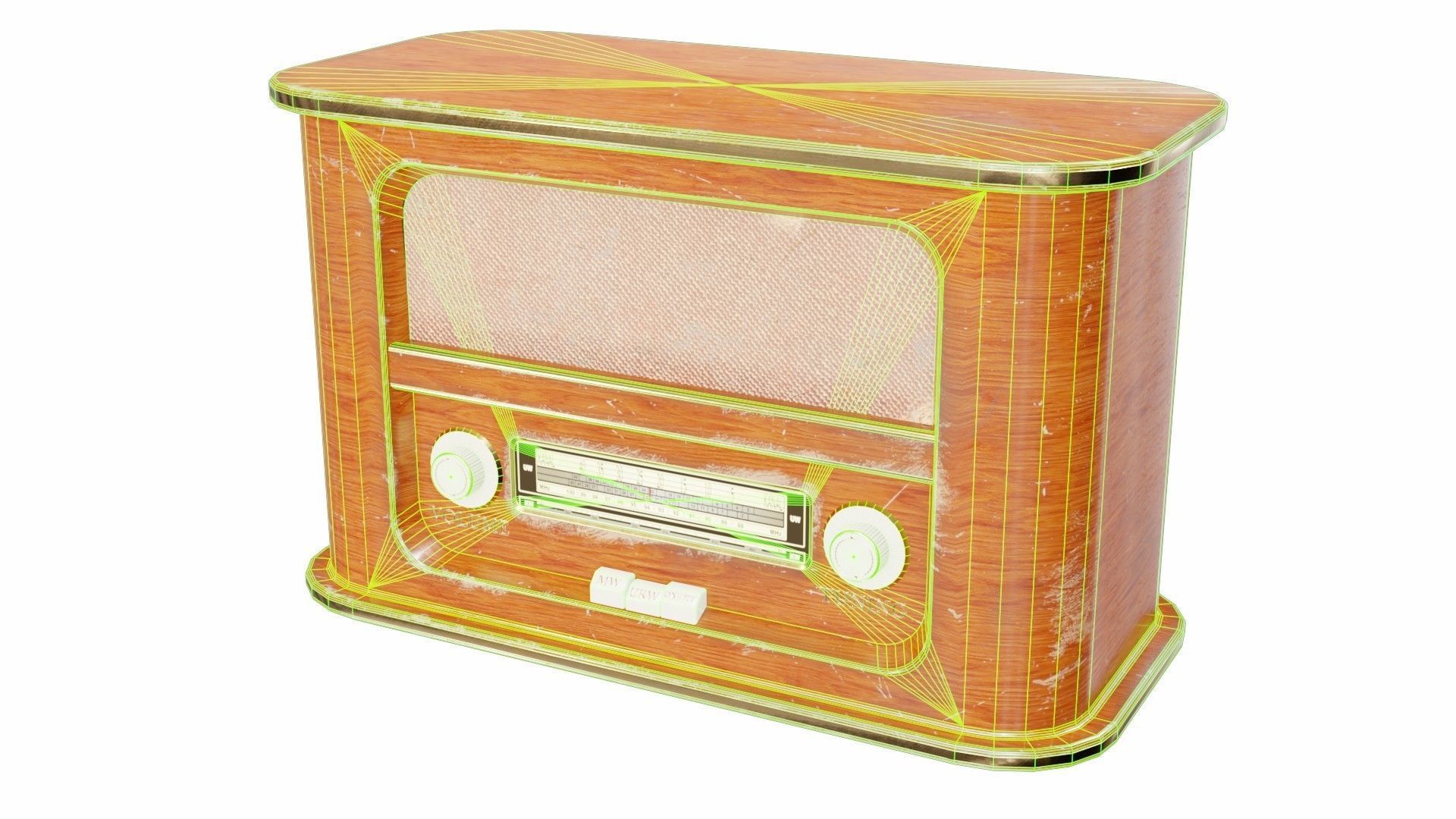 Old radio 3D model_5