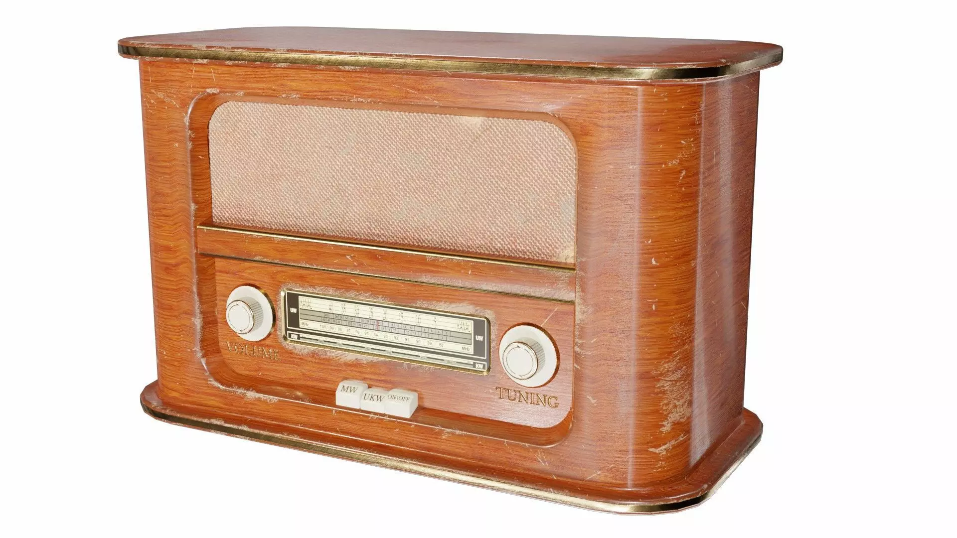 Old radio 3D model_0