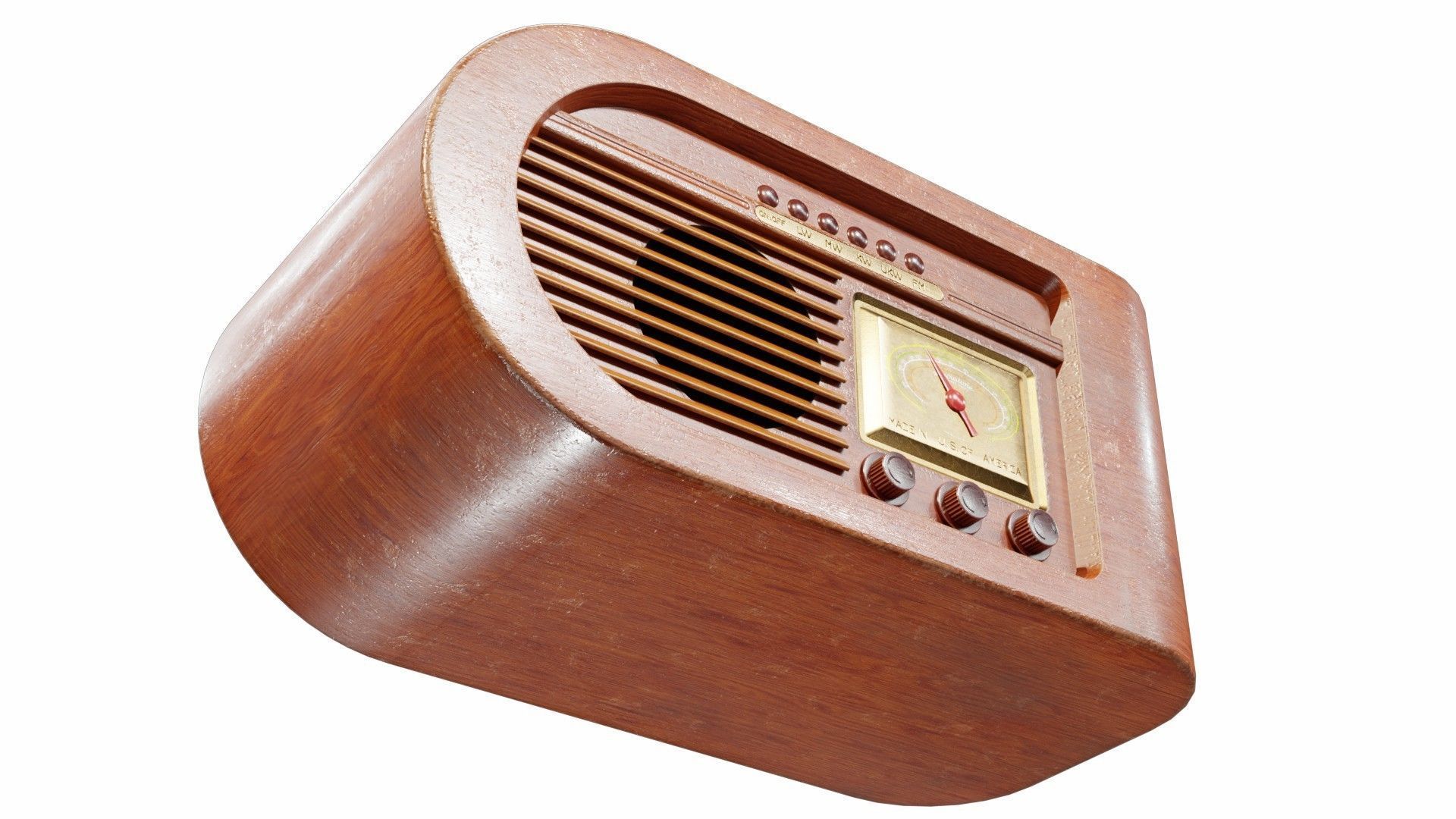 Radio Low-poly 3D model_4