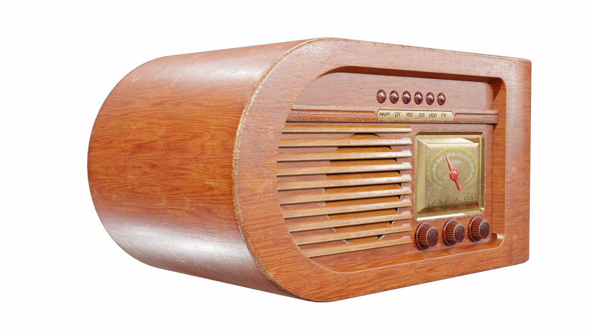 Radio Low-poly 3D model_2