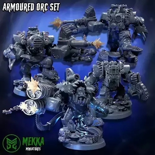 Armoured Orc Set 3D print model