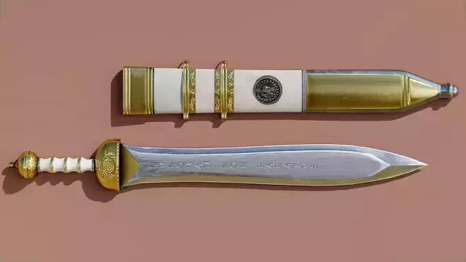 Gladius Decorated - PBR Game Asset