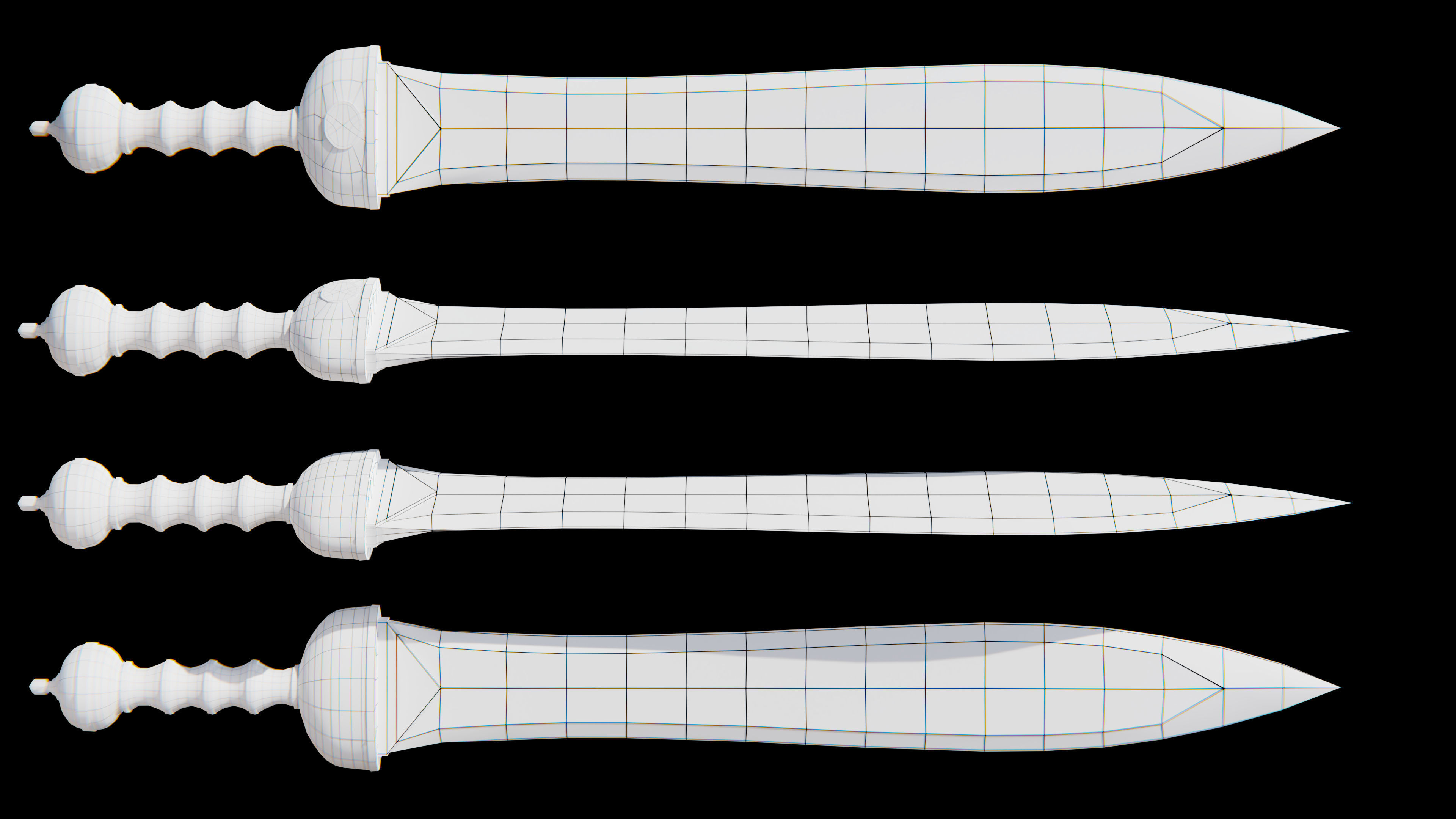 Gladius Decorated - PBR Game Asset Low-poly 3D model_6