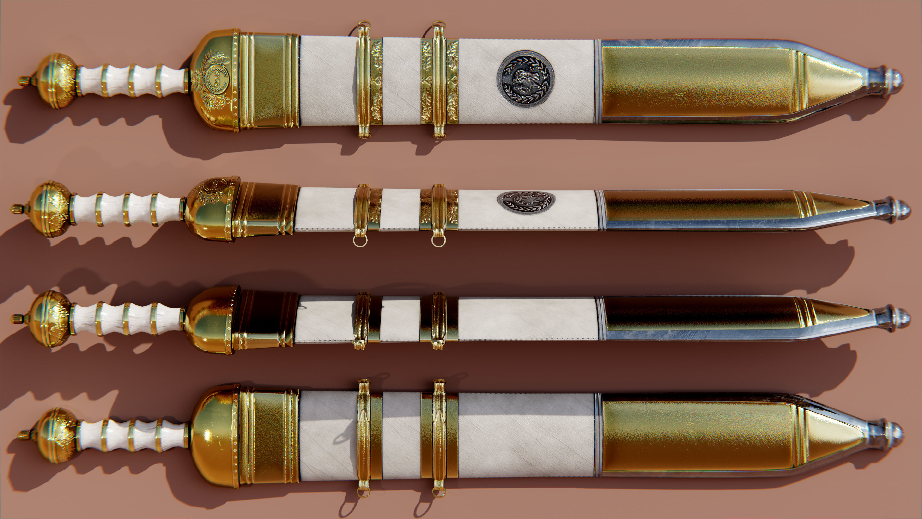 Gladius Decorated - PBR Game Asset Low-poly 3D model_3