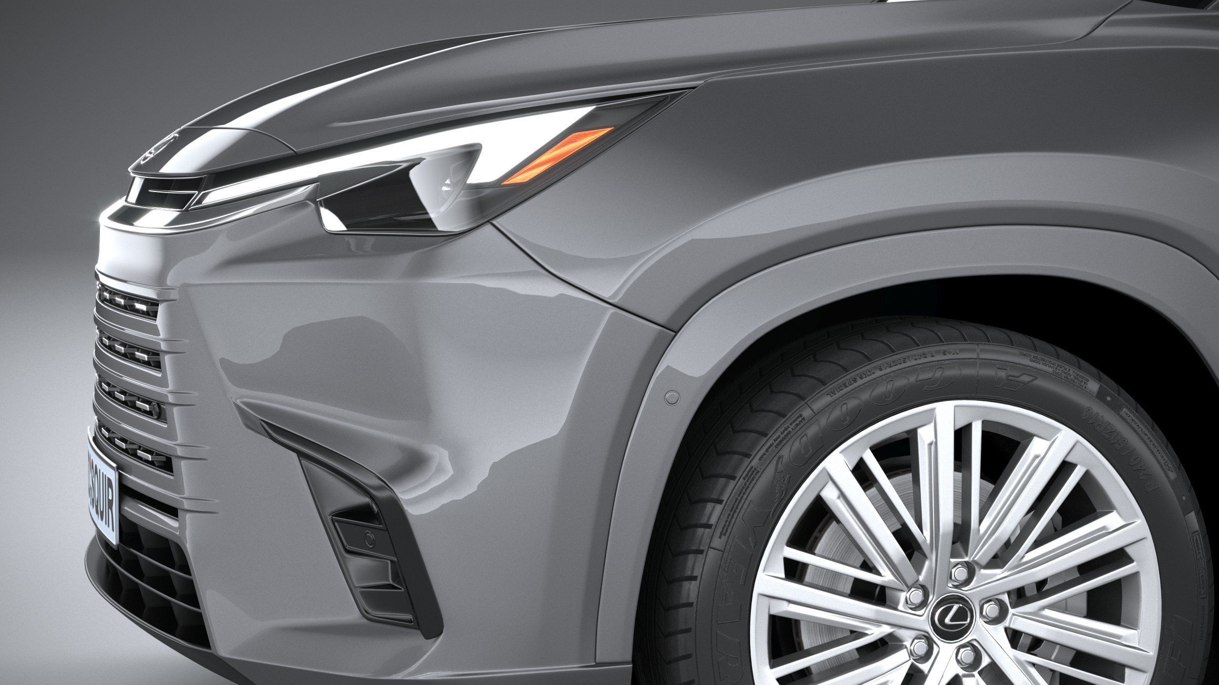 Lexus TX 350h 2024 3D model_3