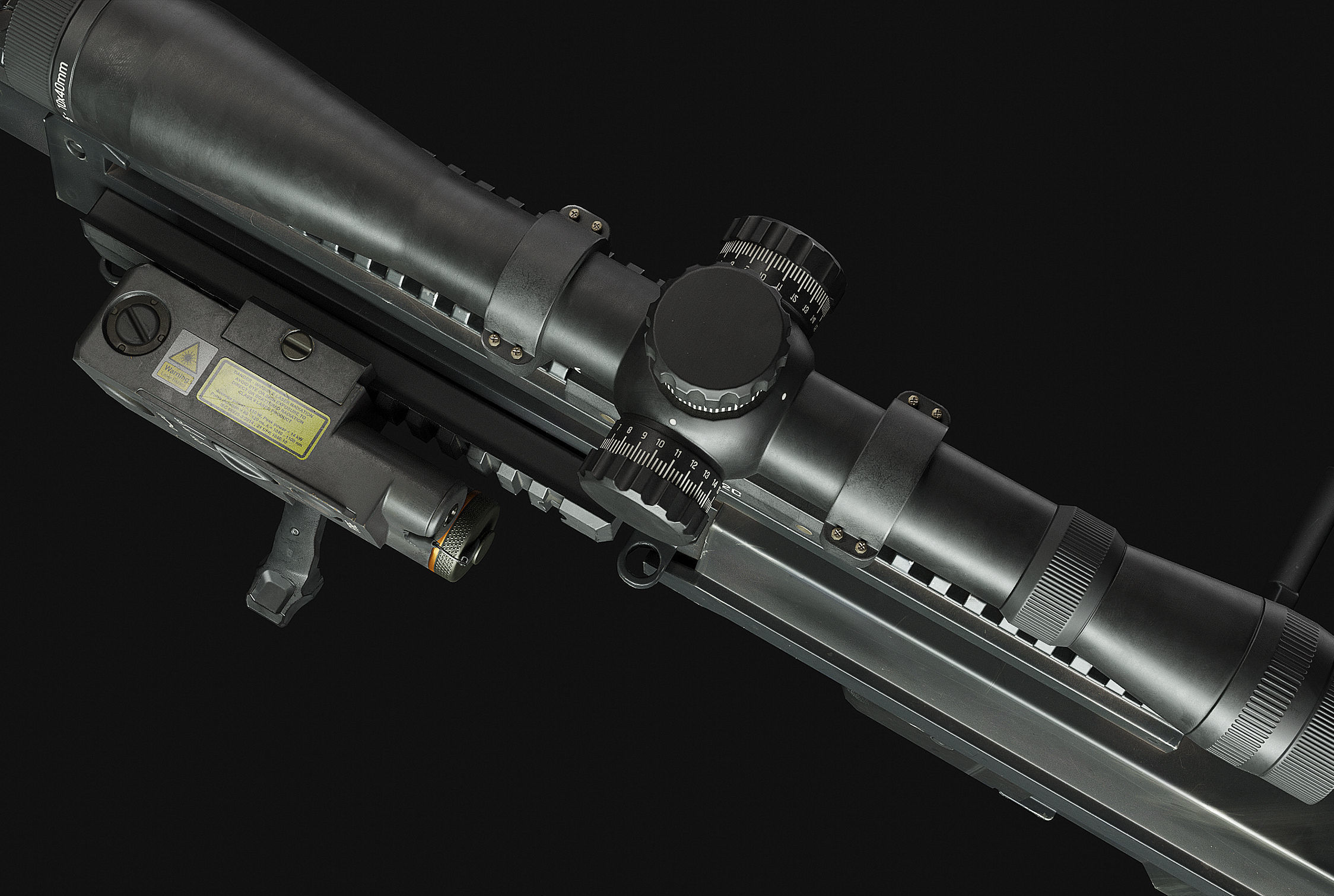 weapon - GM6 Lynx -  BMG sniper rifle Low-poly 3D model_19