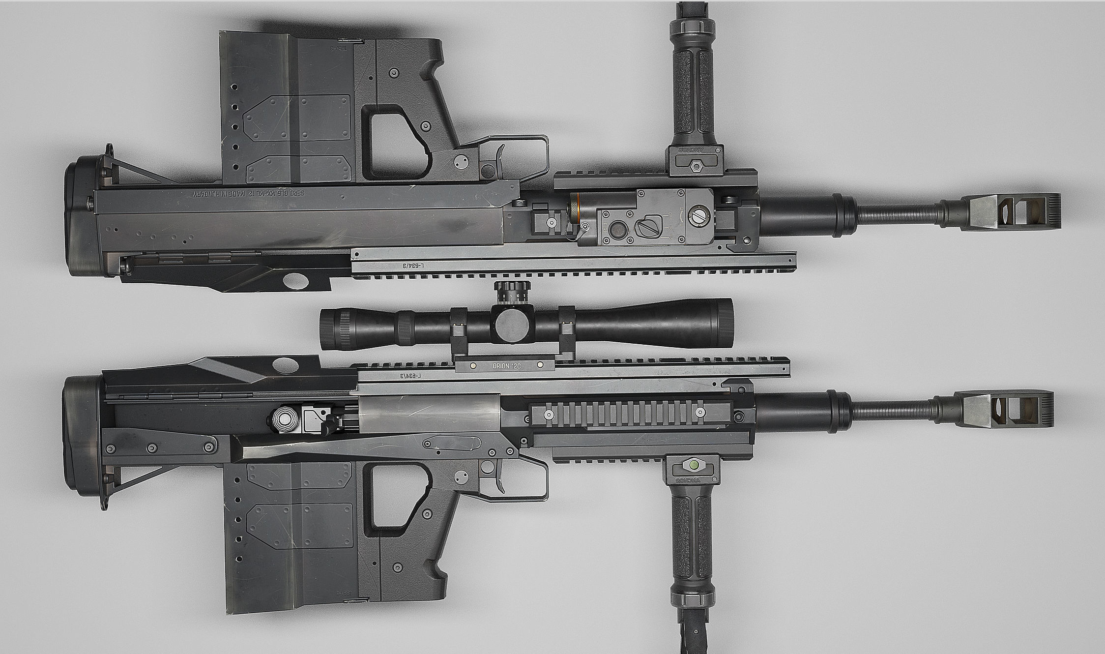 weapon - GM6 Lynx -  BMG sniper rifle Low-poly 3D model_3