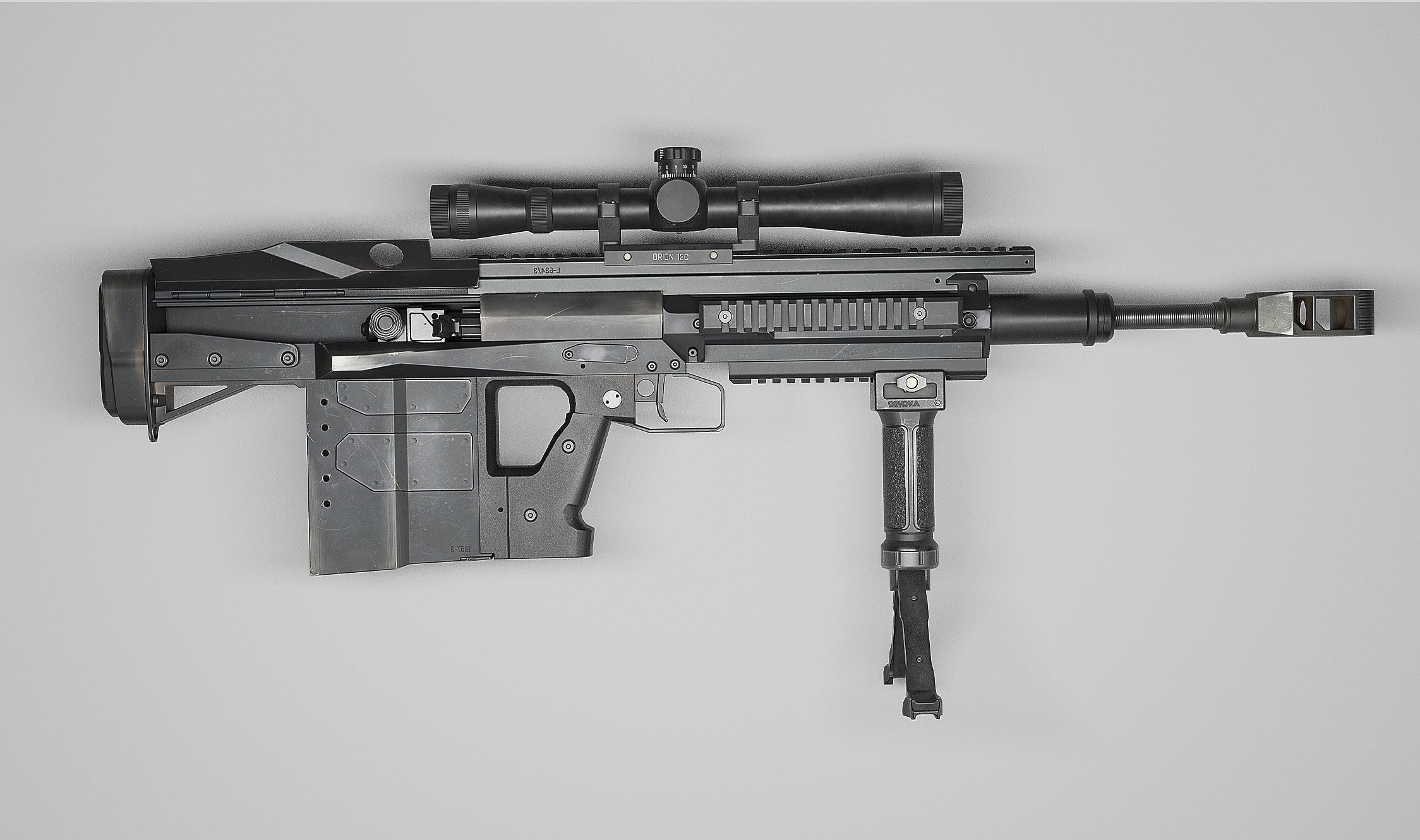 weapon - GM6 Lynx -  BMG sniper rifle Low-poly 3D model_2