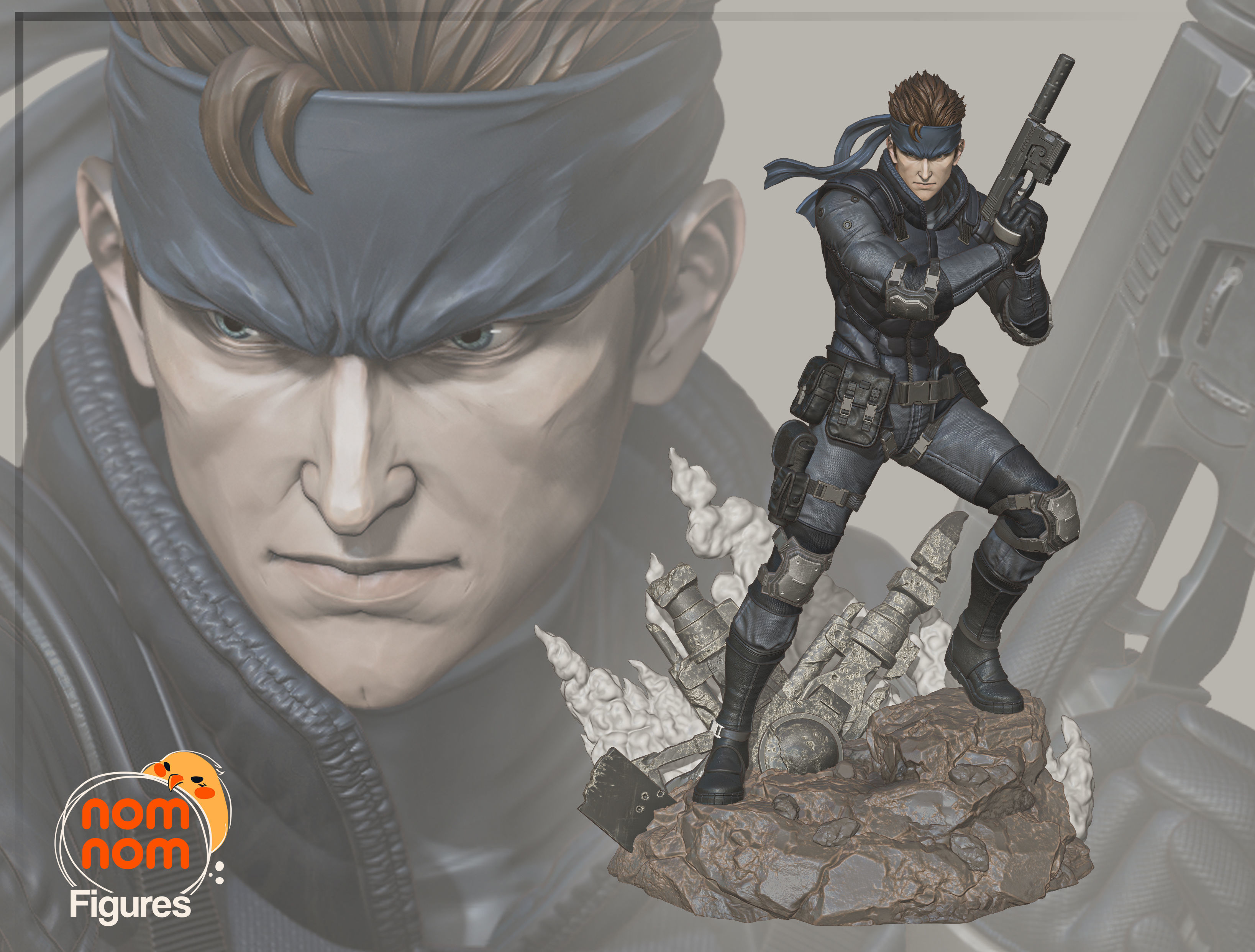 Solid Snake - Metal Gear Solid 3D print model_1